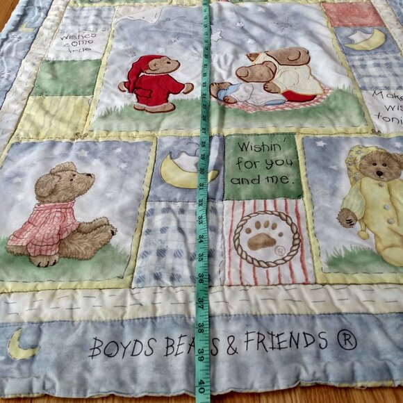 Vintage Boyds Bears Blanket Puffy Quilted Baby Comforter - Picture 11 of 16